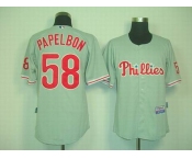 mlb jerseys philadelphia phillies #58 papelbon grey