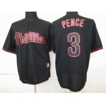 mlb jerseys philadephia phillies #3 pence black fashion