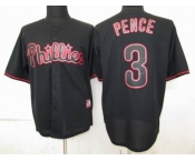 mlb jerseys philadephia phillies #3 pence black fashion