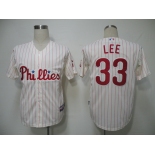 mlb jerseys philadephia phillies #33 lee cream(red strip) cool base