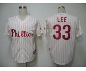 mlb jerseys philadephia phillies #33 lee cream(red strip) cool base