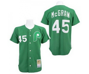 mlb jerseys philadephia phillies #45 mcgraw green 1981