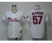 mlb jerseys philadephia phillies #57 herndon cream(cool base)