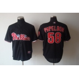 mlb jerseys philadephia phillies #58 papelbon black