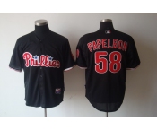 mlb jerseys philadephia phillies #58 papelbon black