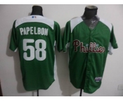 mlb jerseys philadephia phillies #58 papelbon green