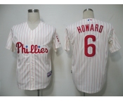 mlb jerseys philadephia phillies #6 howard cream(red strip) cool base