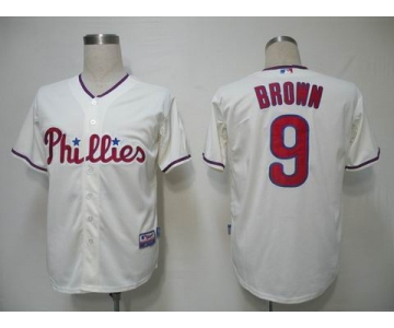 mlb jerseys philadephia phillies #9 brown cream(cool base)