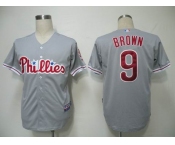 mlb jerseys philadephia phillies #9 brown grey(cool base)