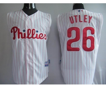 mlb jerseys philadephia phillis #26 chase utley (red strip) vest