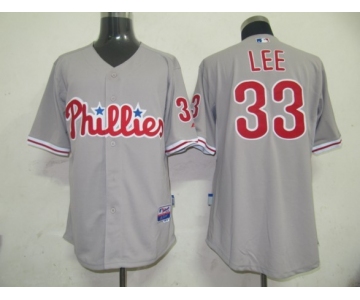 mlb jerseys philadephia phillis #33 lee grey