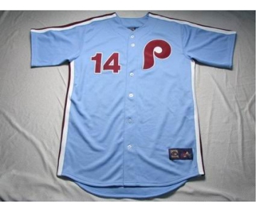 mlb philadelphia phillies #14 rose m&n lt.blue