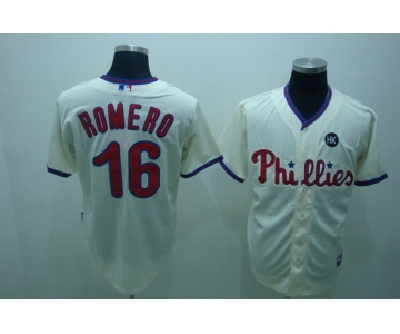 mlb philadelphia phillies #16 romero cream