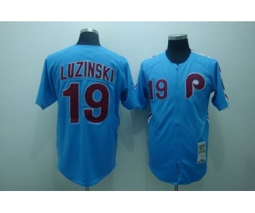 mlb philadelphia phillies #19 luzinski m&n blue