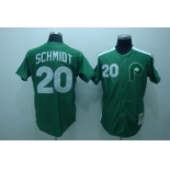 mlb philadelphia phillies #20 schmidt green