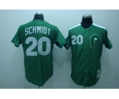 mlb philadelphia phillies #20 schmidt green