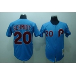 mlb philadelphia phillies #20 schmidt m&n blue