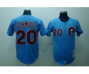 mlb philadelphia phillies #20 schmidt m&n blue