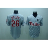 mlb philadelphia phillies #26 utley grey