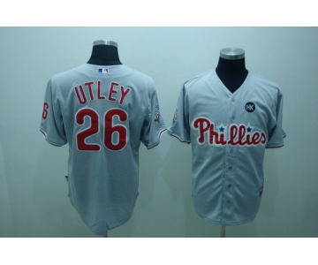 mlb philadelphia phillies #26 utley grey