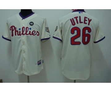 mlb philadelphia phillies #26 utley ws09 patch cream