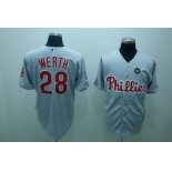 mlb philadelphia phillies #28 werth grey