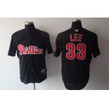 mlb philadelphia phillies #33 cliff lee black