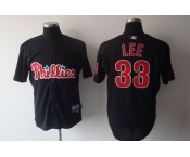 mlb philadelphia phillies #33 cliff lee black