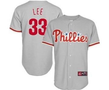 mlb philadelphia phillies #33 cliff lee grey