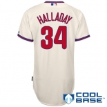 mlb philadelphia phillies #34 halladay cream (cool base)