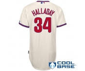 mlb philadelphia phillies #34 halladay cream (cool base)