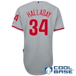 mlb philadelphia phillies #34 halladay grey (cool base)