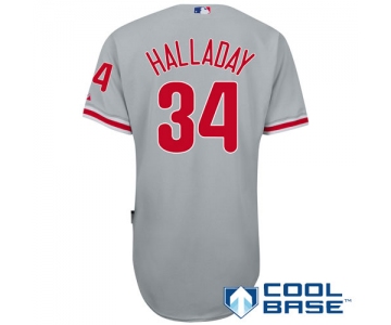 mlb philadelphia phillies #34 halladay grey (cool base)