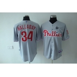 mlb philadelphia phillies #34 halladay grey