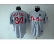 mlb philadelphia phillies #34 halladay grey