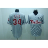 mlb philadelphia phillies #34 lee grey