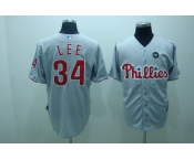 mlb philadelphia phillies #34 lee grey