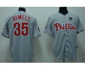 mlb philadelphia phillies #35 Hamels 2008 world series grey