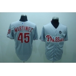 mlb philadelphia phillies #45 martinez grey