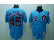 mlb philadelphia phillies #45 mcgraw m&n blue