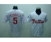 mlb philadelphia phillies #5 burre white(red strip)