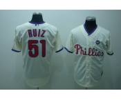 mlb philadelphia phillies #51 RUIZ 2009 world series cream