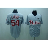 mlb philadelphia phillies #54 Lidge 2008 world series grey