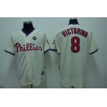 mlb philadelphia phillies #8 Victorino 2008 world series cream