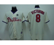 mlb philadelphia phillies #8 Victorino 2008 world series cream