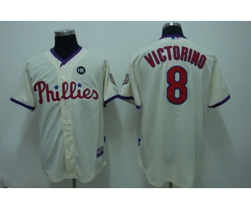 mlb philadelphia phillies #8 Victorino 2008 world series cream