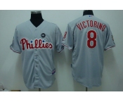 mlb philadelphia phillies #8 Victorino 2008 world series grey