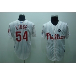 mlb philadelphia phillies lidge #54 white(red strip)