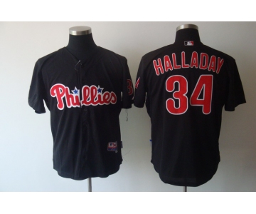 mlb philadephia phillies #34 halladay black(halladay)