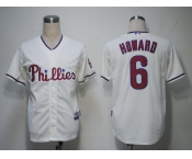 mlb philadephia phillies #6 hoeard cream[cool base]